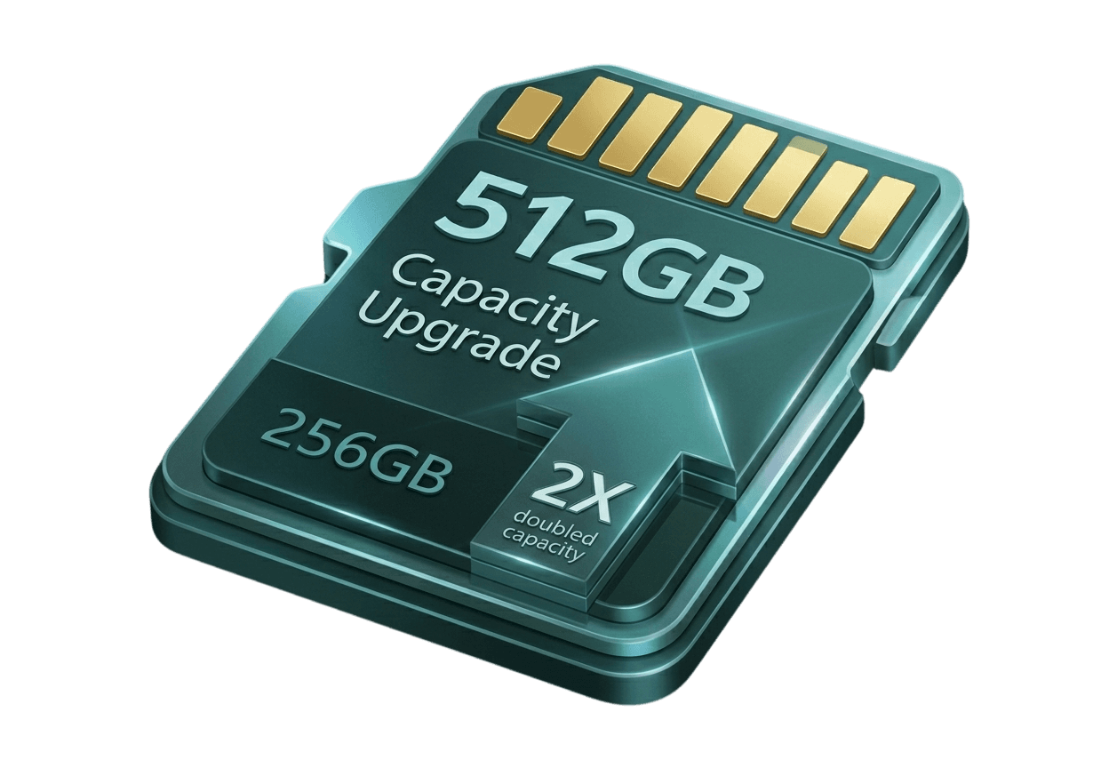 256GB → 512GB 용량 업그레이드